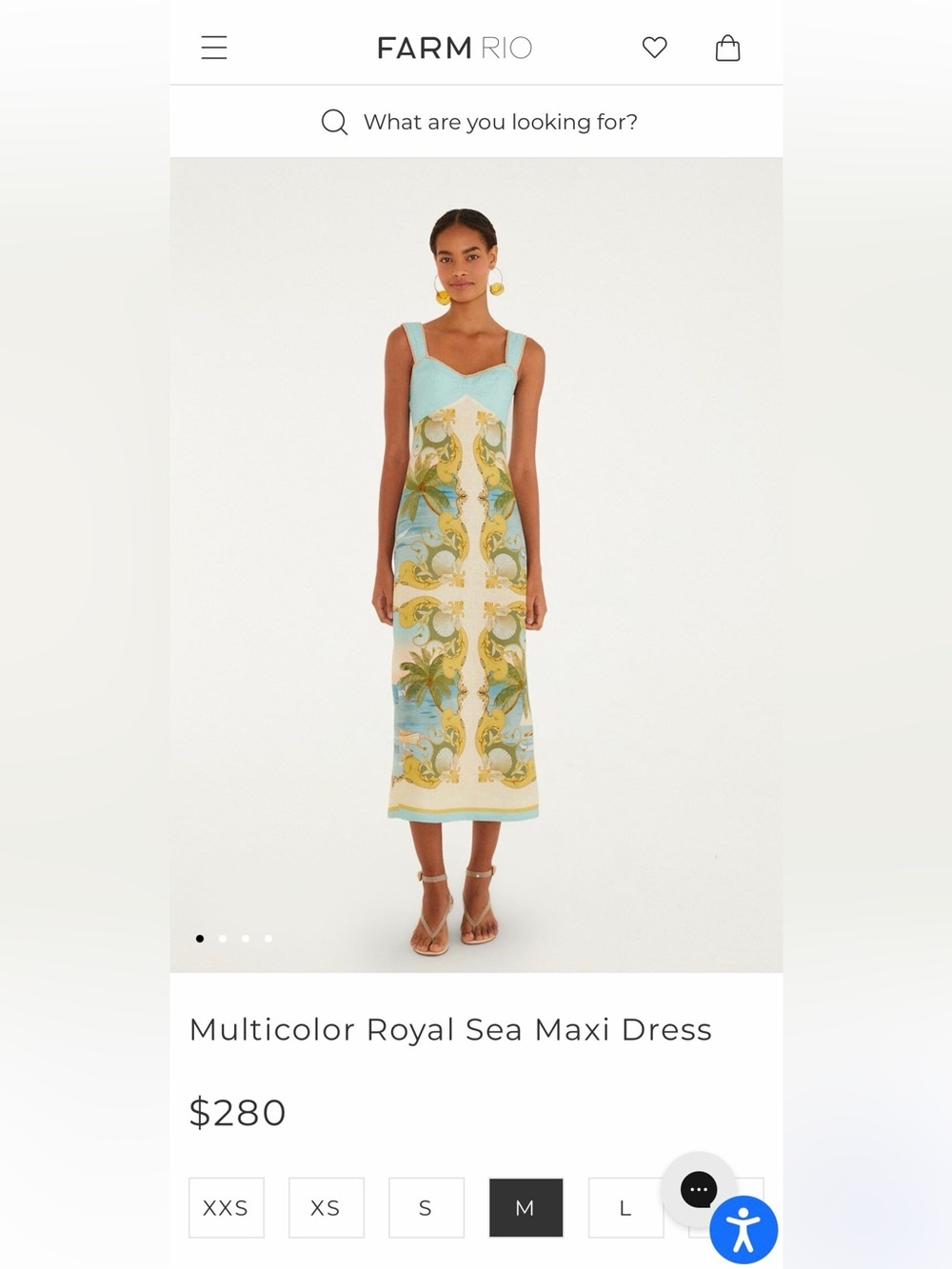 FARM Rio Mulicolor Royal Sea Linen Dress NWT - Picture 3 of 7